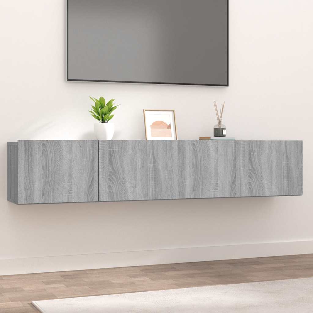 Tv-Seinäkaapit 2 Kpl 80X30X30 Cm Tekninen Puu