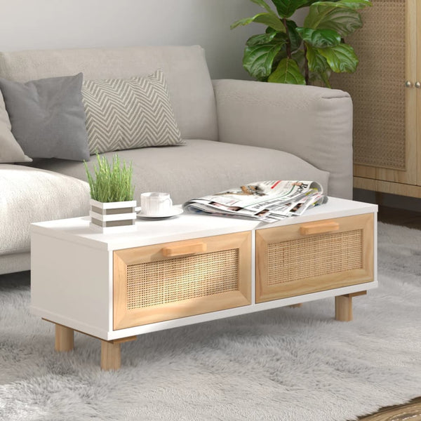 Sohvapöytä 80X40X30 Cm Tekninen Puu Ja Täysi Mänty