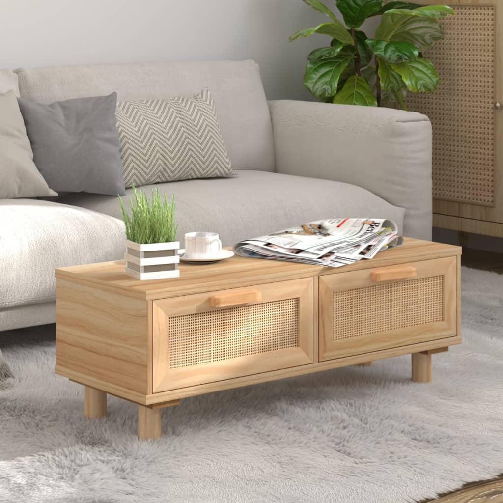 Sohvapöytä 80X40X30 Cm Tekninen Puu Ja Täysi Mänty