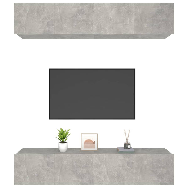Tv-Kaapit 4 Kpl 80X30X30 Cm Tekninen Puu