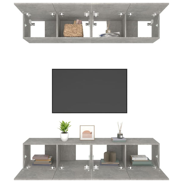Tv-Kaapit 4 Kpl 80X30X30 Cm Tekninen Puu