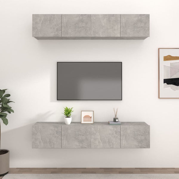 Tv-Kaapit 4 Kpl 80X30X30 Cm Tekninen Puu