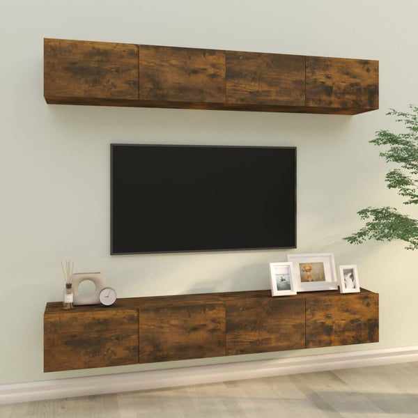 Tv-Kaapit 4 Kpl 80X30X30 Cm Tekninen Puu