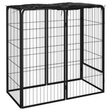 Koiranhäkki 6 Paneelia Musta 50X100 Cm Jauhemaalattu Teräs