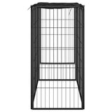 Koiranhäkki 6 Paneelia Musta 50X100 Cm Jauhemaalattu Teräs