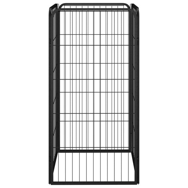Koiranhäkki 4 Paneelia Musta 50X100 Cm Jauhemaalattu Teräs