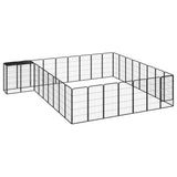Koiranhäkki 6 Paneelia Musta 50X100 Cm Jauhemaalattu Teräs