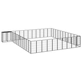 Koiranhäkki 6 Paneelia Musta 50X100 Cm Jauhemaalattu Teräs