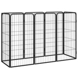 Koiranhäkki 4 Paneelia Musta 50X100 Cm Jauhemaalattu Teräs