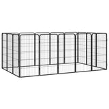 Koiranhäkki 4 Paneelia Musta 50X100 Cm Jauhemaalattu Teräs