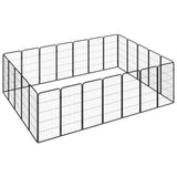 Koiranhäkki 4 Paneelia Musta 50X100 Cm Jauhemaalattu Teräs