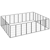 Koiranhäkki 4 Paneelia Musta 50X100 Cm Jauhemaalattu Teräs