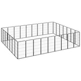 Koiranhäkki 4 Paneelia Musta 50X100 Cm Jauhemaalattu Teräs