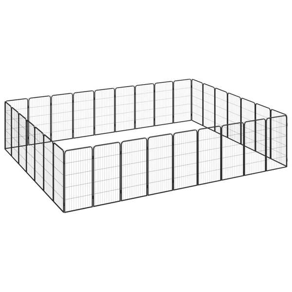 Koiranhäkki 4 Paneelia Musta 50X100 Cm Jauhemaalattu Teräs