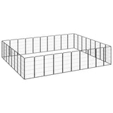 Koiranhäkki 4 Paneelia Musta 50X100 Cm Jauhemaalattu Teräs