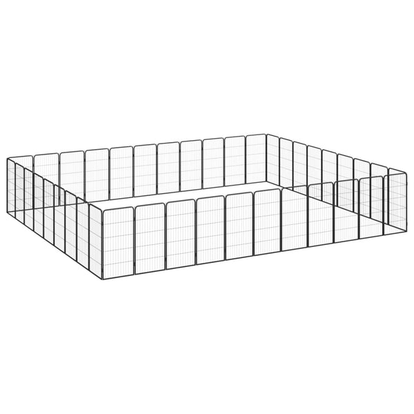 Koiranhäkki 4 Paneelia Musta 50X100 Cm Jauhemaalattu Teräs