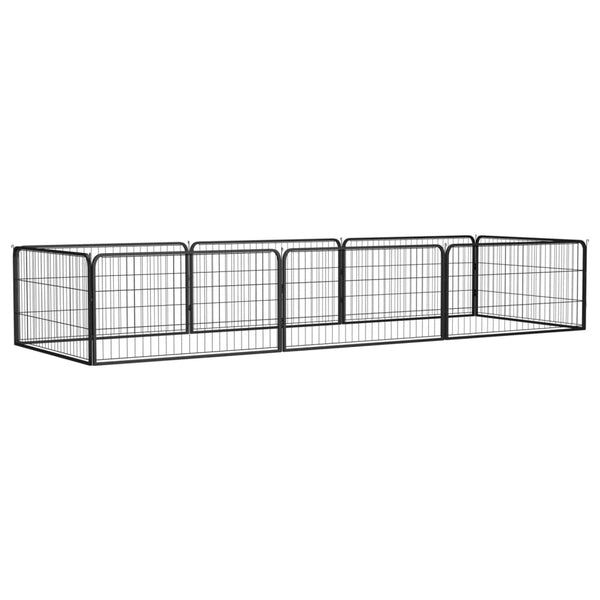 Koiranhäkki 36 Paneelia Musta 100X50 Cm Jauhemaalattu Teräs