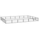 Koiranhäkki 36 Paneelia Musta 100X50 Cm Jauhemaalattu Teräs