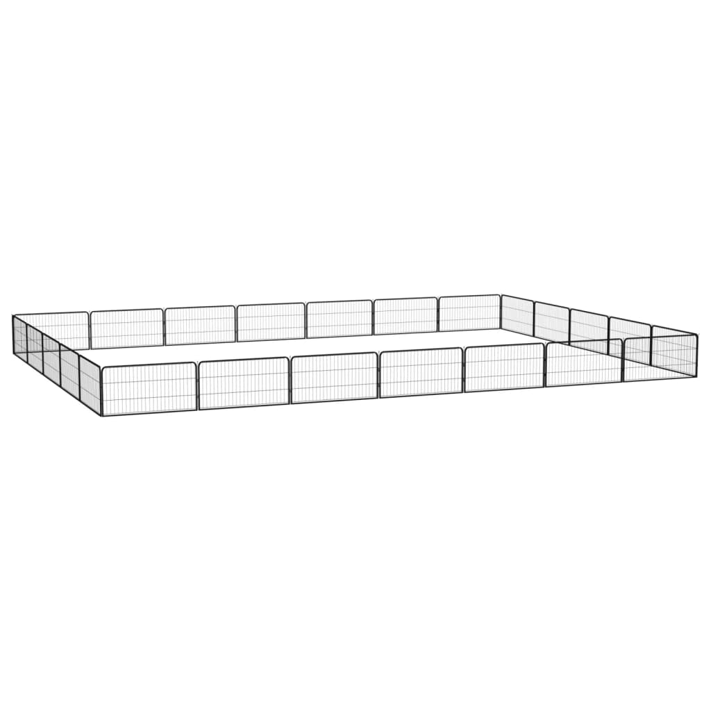 Koiranhäkki 36 Paneelia Musta 100X50 Cm Jauhemaalattu Teräs