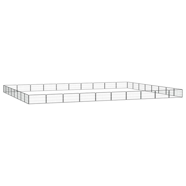 Koiranhäkki 36 Paneelia Musta 100X50 Cm Jauhemaalattu Teräs