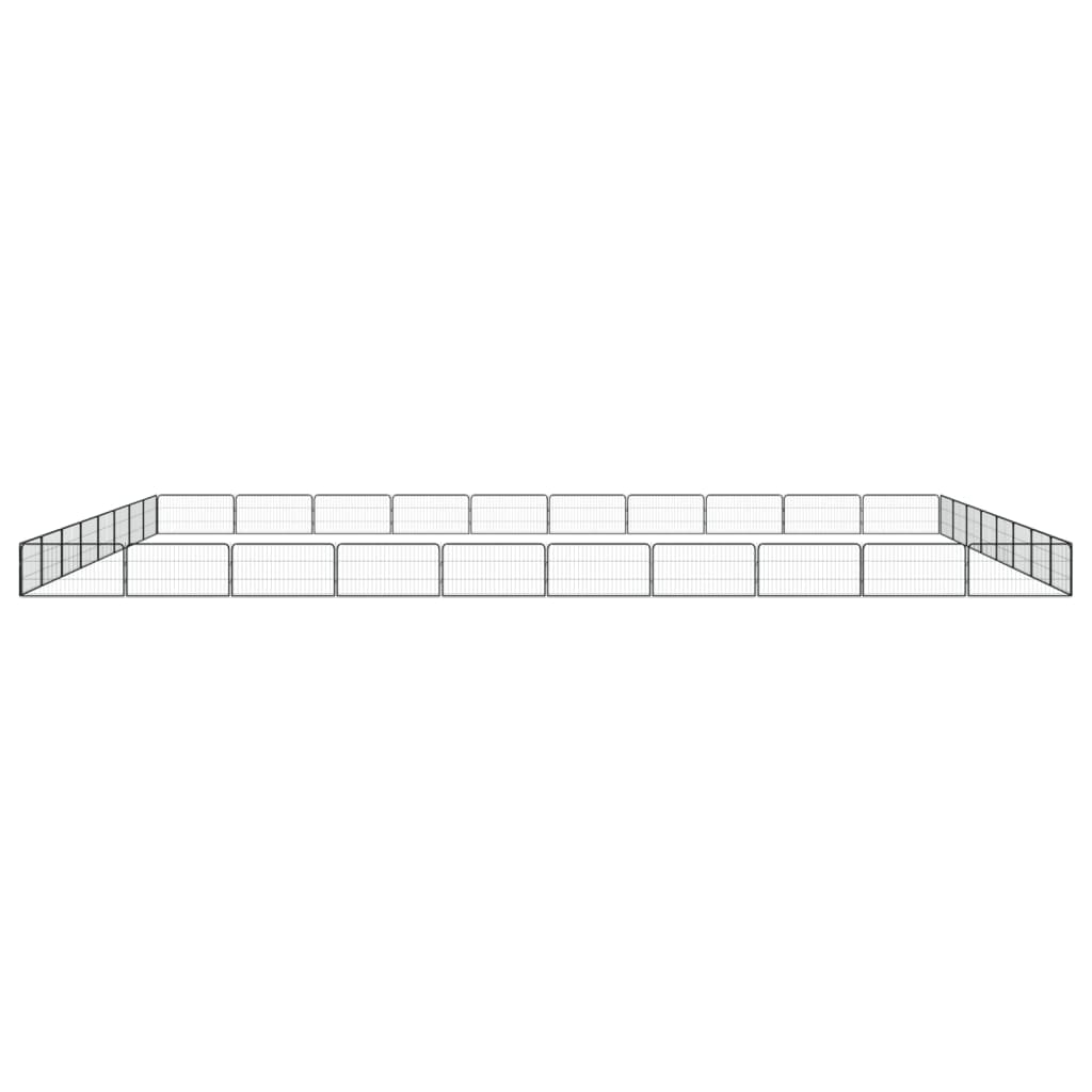 Koiranhäkki 36 Paneelia Musta 100X50 Cm Jauhemaalattu Teräs