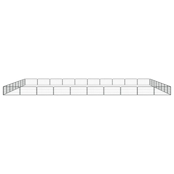 Koiranhäkki 36 Paneelia Musta 100X50 Cm Jauhemaalattu Teräs