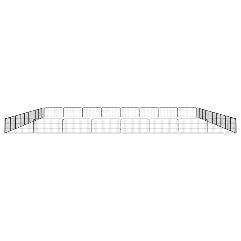 Koiranhäkki 36 Paneelia Musta 100X50 Cm Jauhemaalattu Teräs