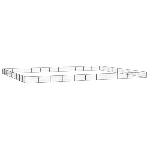 Koiranhäkki 36 Paneelia Musta 100X50 Cm Jauhemaalattu Teräs