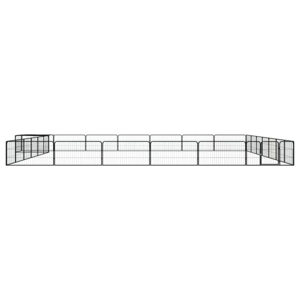 Koiranhäkki 28 Paneelia Musta 100X50 Cm Jauhemaalattu Teräs