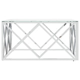 Sohvapöytä Hopea 80X80X40 Cm Ruostumaton Teräs Ja