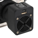 Puuhella Usb-Tuulettimella Hopea 35,5X26X28Cm Ruostumaton Teräs