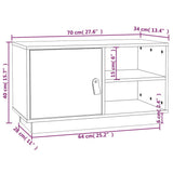 Tv-Taso 70X34X40 Cm Täysi Mänty