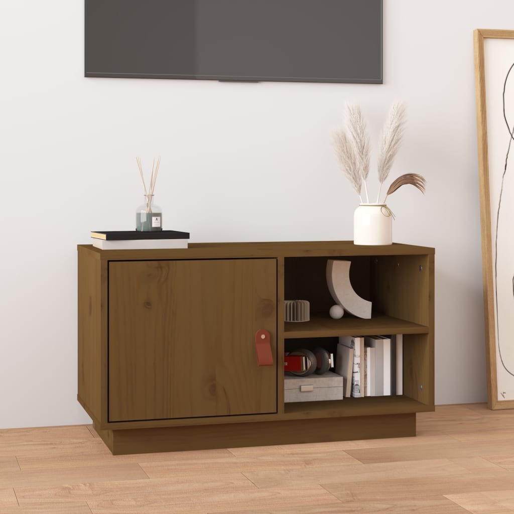 Tv-Taso 70X34X40 Cm Täysi Mänty