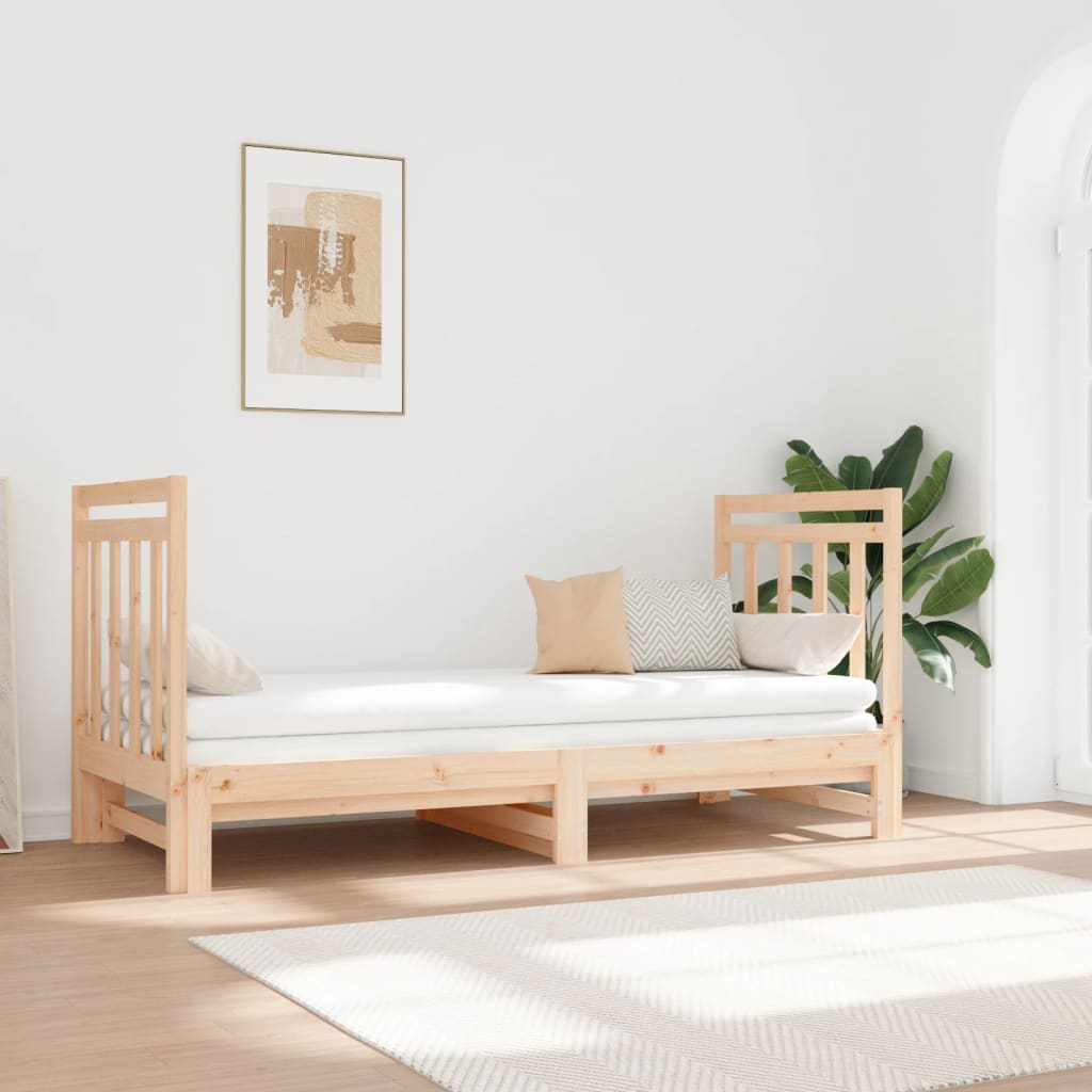 Sohvasänky Ulosvedettävä 2X (90X190) Cm Täysi Mänty