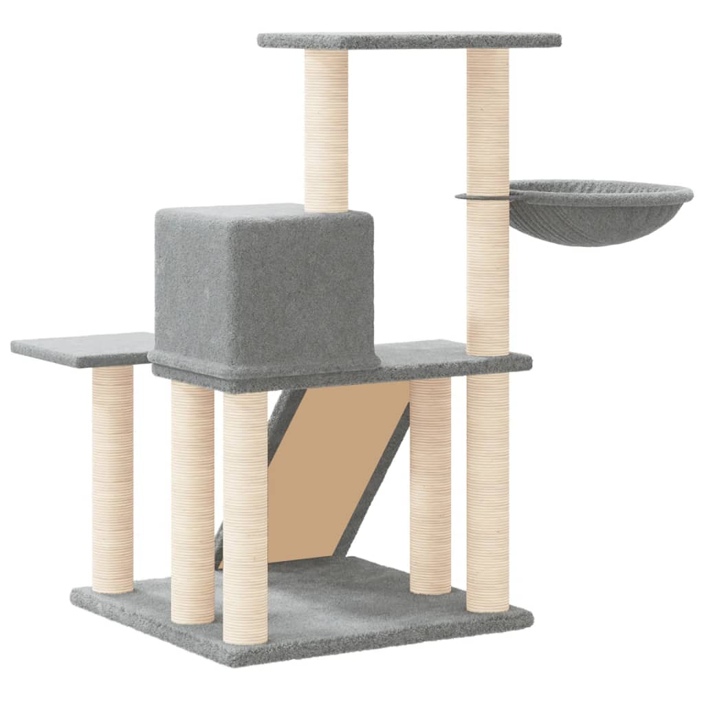 Kissan Kiipeilypuu Sisal- Raapimispylväillä Vaaleanharm. 82 Cm