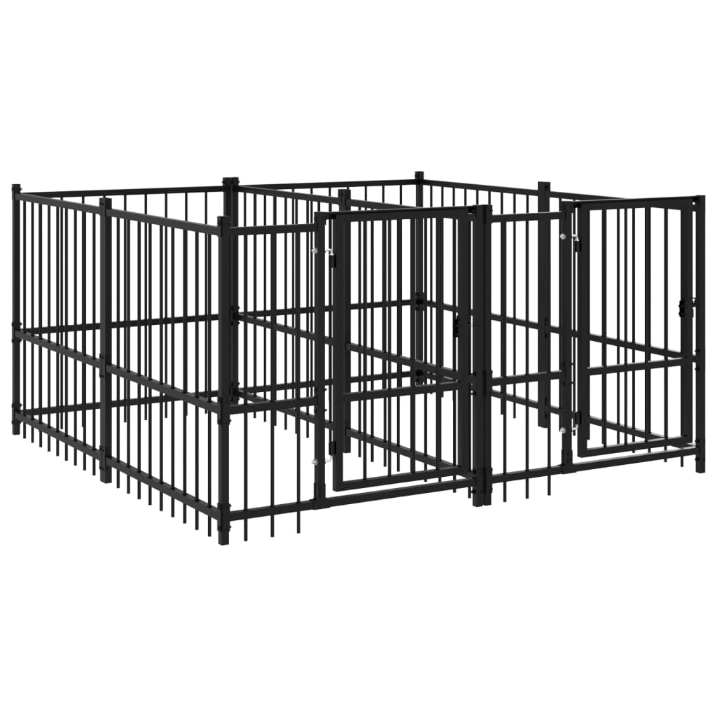 Koiran Ulkohäkki Teräs 3,75 M²