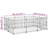Koiran Ulkohäkki Teräs 5,63 M²