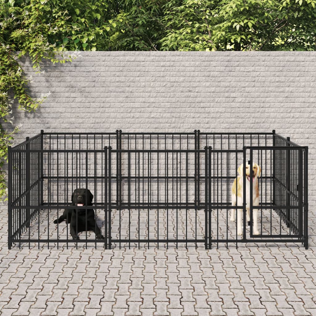 Koiran Ulkohäkki Teräs 5,63 M²