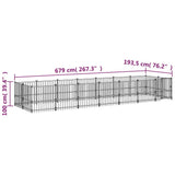 Koiran Ulkohäkki Teräs 13,14 M²