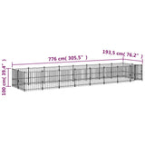 Koiran Ulkohäkki Teräs 15,02 M²