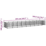 Koiran Ulkohäkki Teräs 16,89 M²