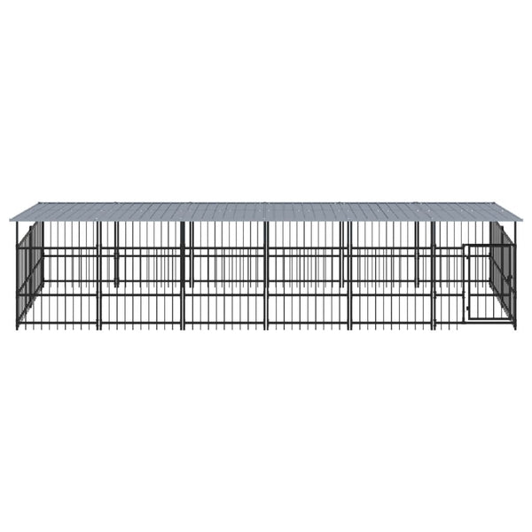 Koiran Ulkohäkki Katoksella Teräs 11,26 M²