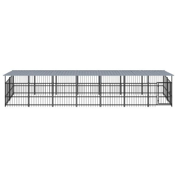 Koiran Ulkohäkki Katoksella Teräs 13,14 M²