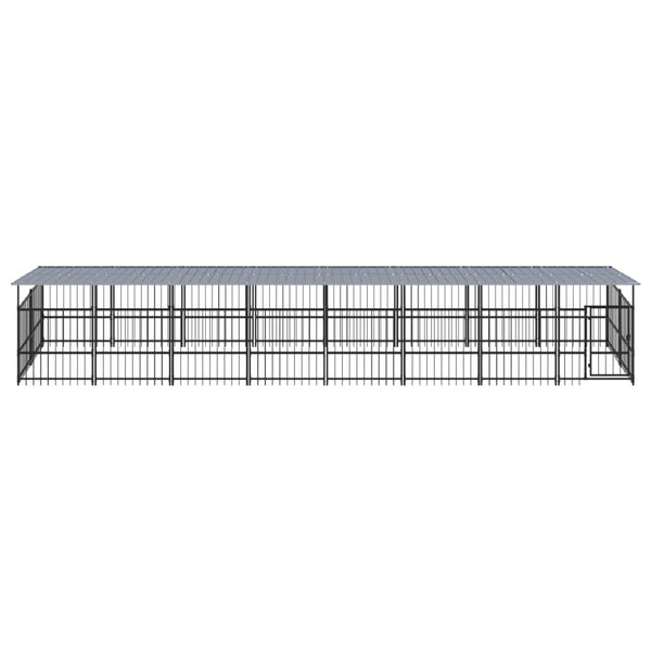 Koiran Ulkohäkki Katoksella Teräs 15,02 M²