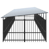 Koiran Ulkohäkki Katoksella Teräs 16,89 M²