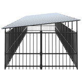 Koiran Ulkohäkki Katoksella Teräs 18,77 M²