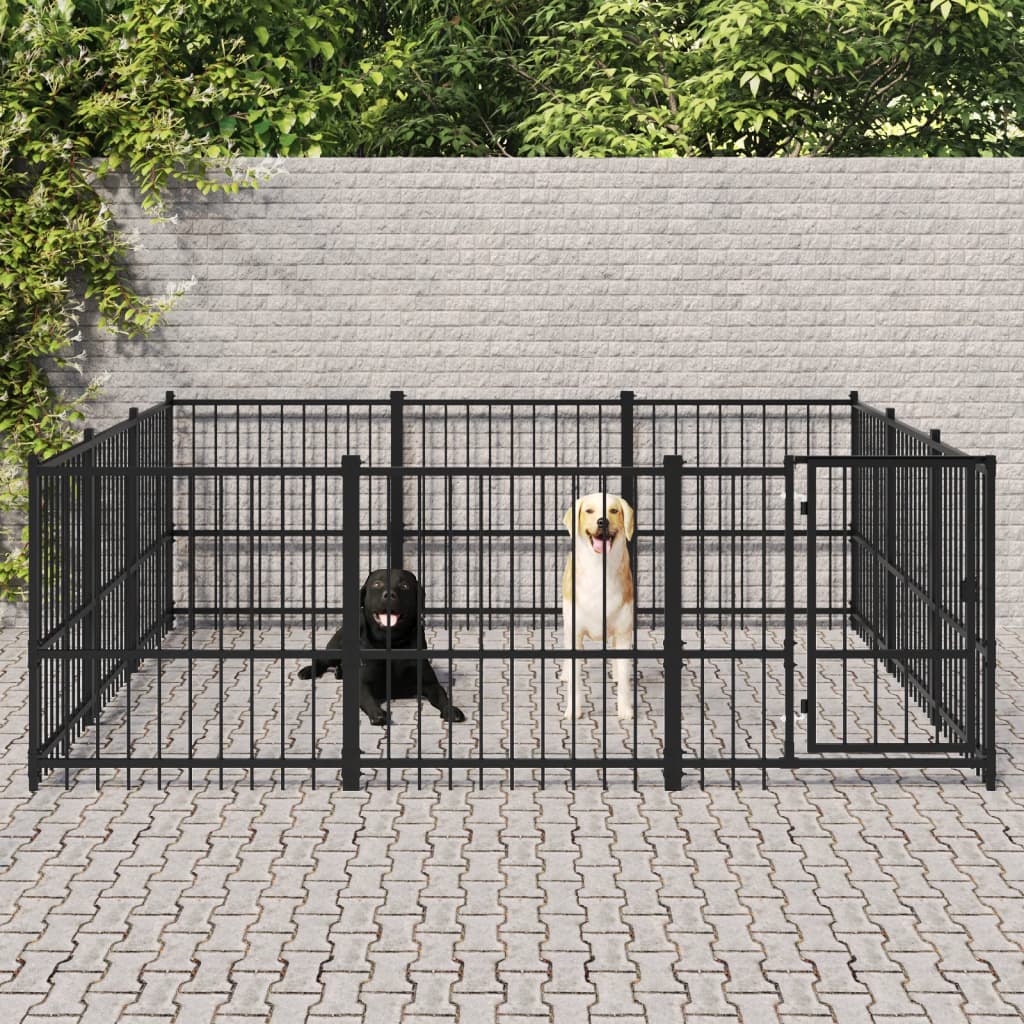Koiran Ulkohäkki Teräs 8,47 M²