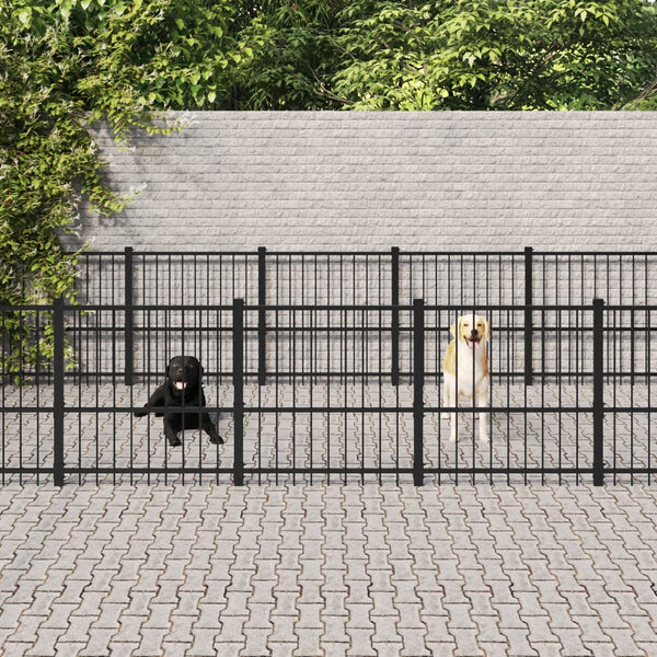 Koiran Ulkohäkki Teräs 19,76 M²