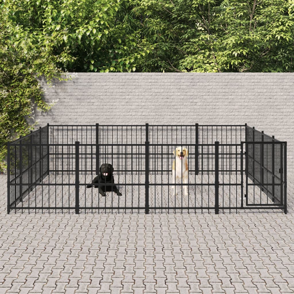 Koiran Ulkohäkki Teräs 15,05 M²