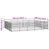 Koiran Ulkohäkki Teräs 18,82 M²